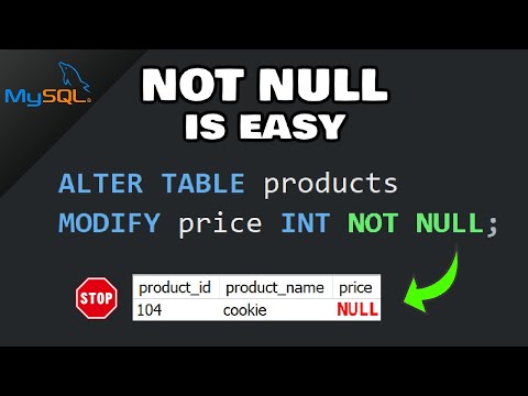 MySQL: NOT NULL constraint