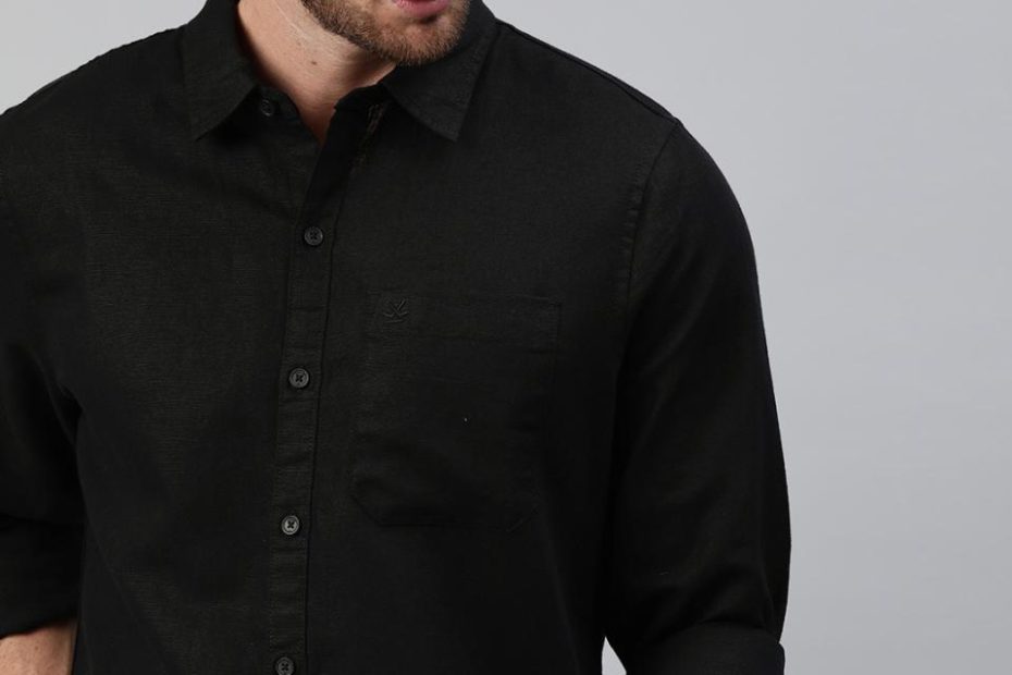 Buy Wrogn Men Black Slim Fit Cotton Casual Shirt - Shirts For Men 12131930  | Myntra