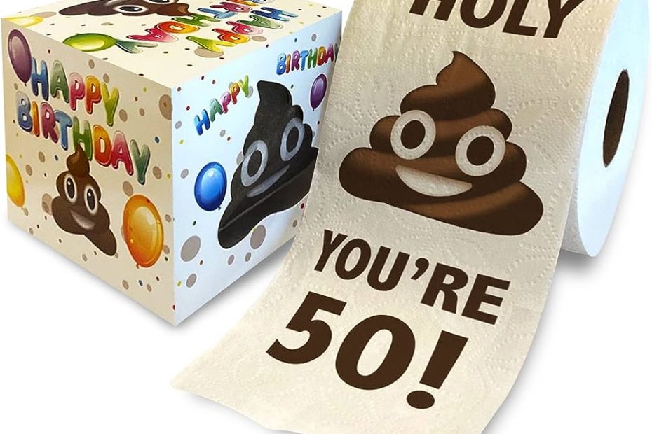 Amazon.Com: Printed Tp Holy Poop You'Re 50 Printed Toilet Paper Gag Gift –  Happy 50Th Birthday Funny Toilet Paper For Best Prank, Surprise, Bathroom  Decor, Novelty Bday Fun Gift For Men Or