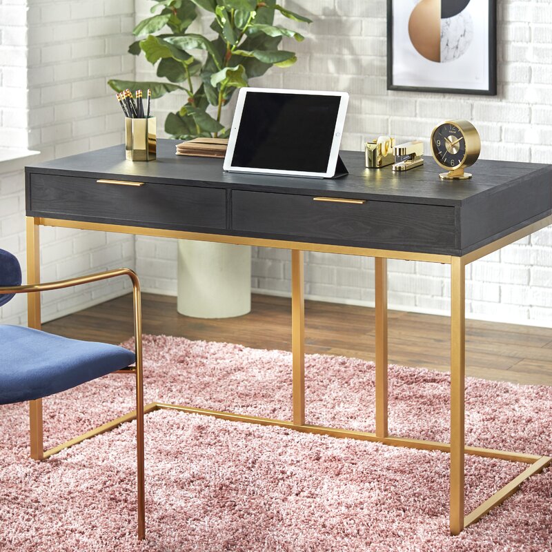 5 Stunning Black And Gold Office Desks | 2023 Office Design - The Huntswoman