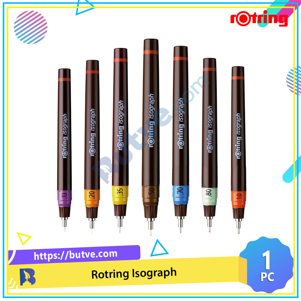 Bút Kim Cao Cấp Dùng Để Vẽ Kỹ Thuật Rotring Isograph Technical Pen (Cây Lẻ)  | Butve.Com