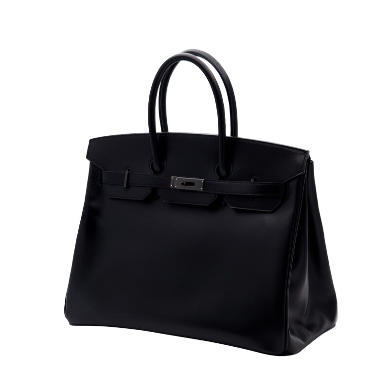 Hermès Black Box Leather Limited Edition So Black Birkin 35Cm Ruthenium  Hardware Limited Edition Available For Immediate Sale At Sotheby'S