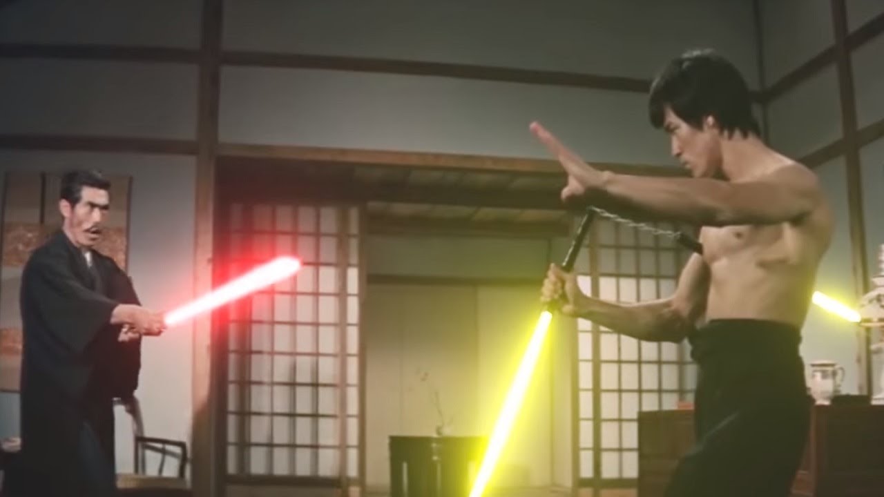 Star Wars Lightsaber Duel Featuring Bruce Lee - Youtube