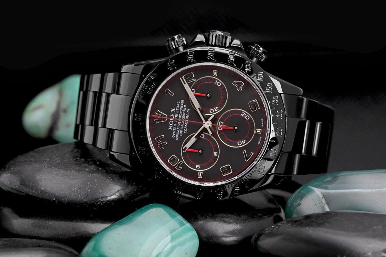 Rolex Cosmograph Daytona Black/Red Racing Dial Pvd/Dlc Coated Watch 116523  | Ebay