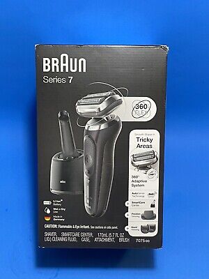 Braun Series 7 7075Cc Electric Razor Shaver Wet Dry 360 Flex Hair Trimmer -  Black/Silver For Sale Online | Ebay
