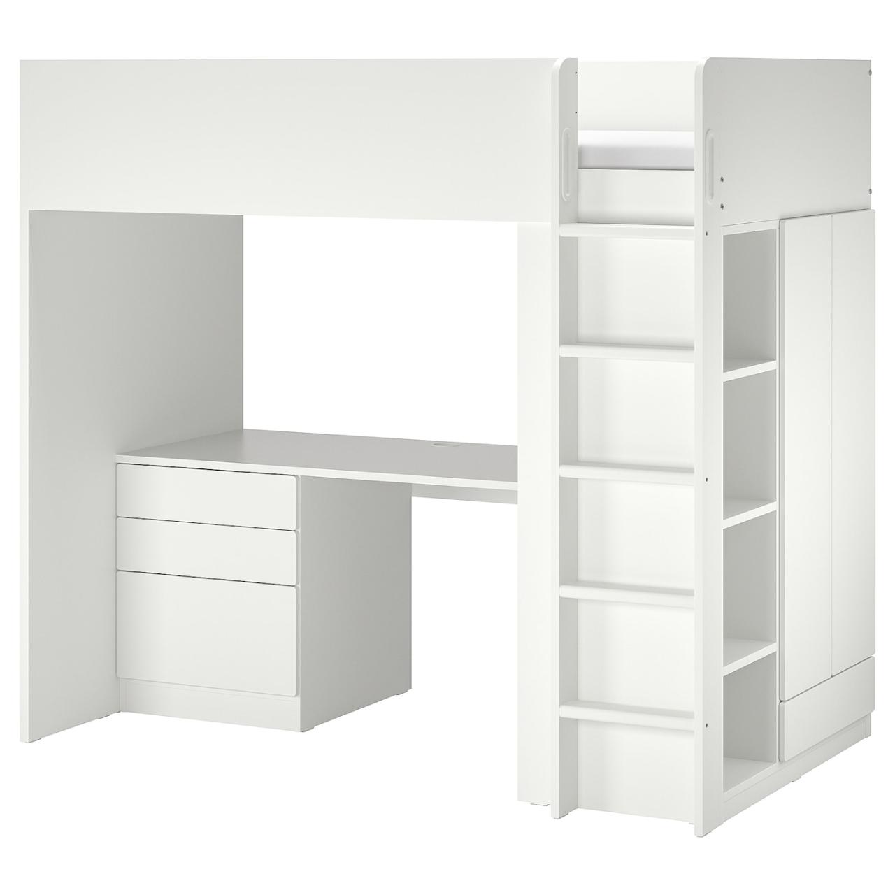 Småstad Loft Bed, White White/With Desk With 4 Drawers, Twin - Ikea Ca
